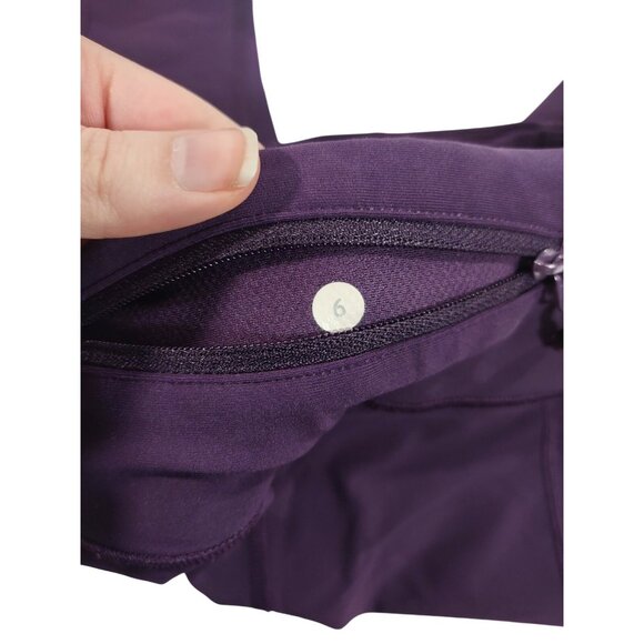 EXC Lululemon Tight Stuff Tight Deep Zinfandel Purple Reflective Scalloped 6 - Picture 5 of 7